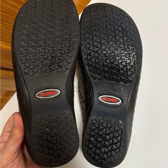 Klogs F7 Brown Leather slip on platform mules shoes clogs - Picture 4 of 6